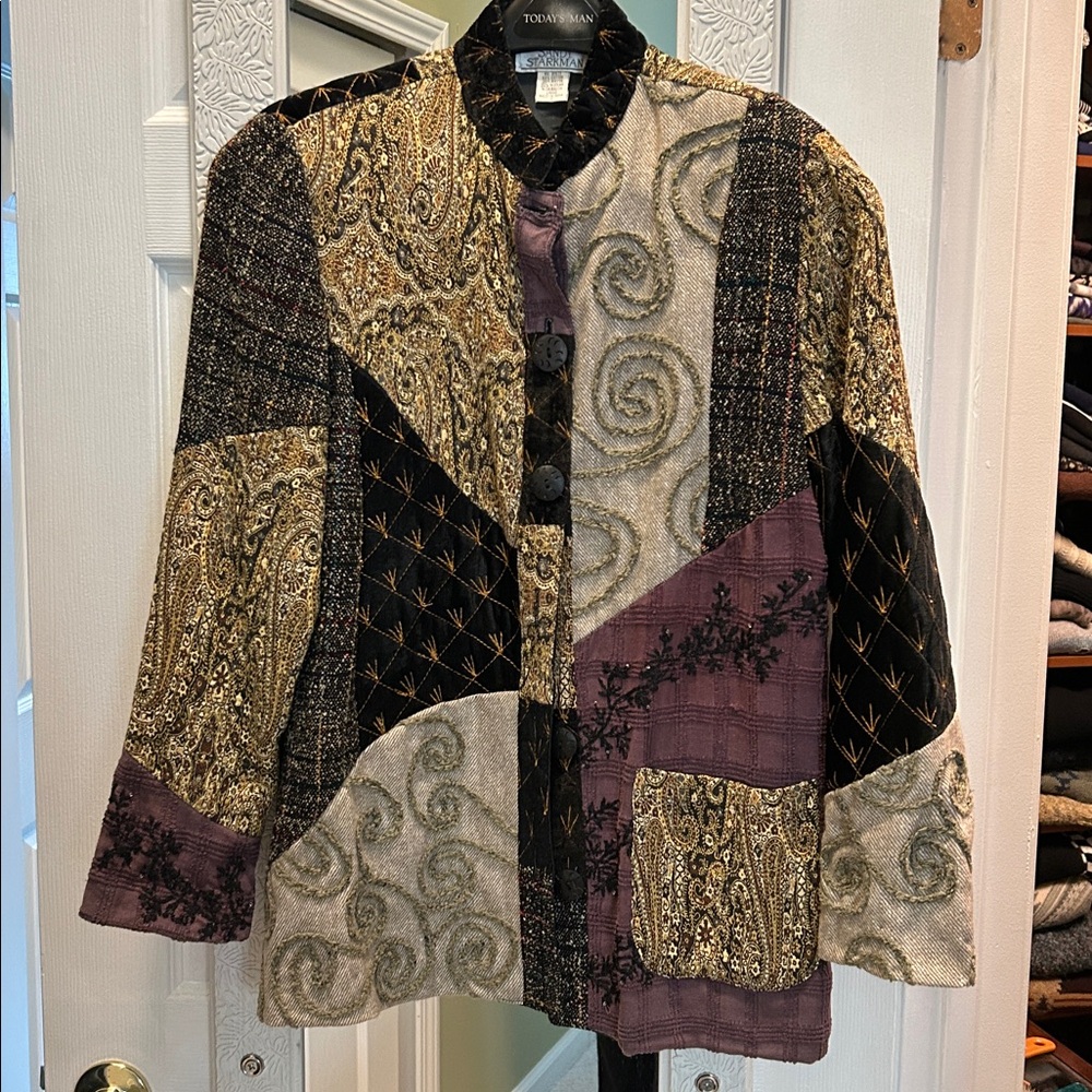 Women's Patchwork Blazer Jacket - image 1